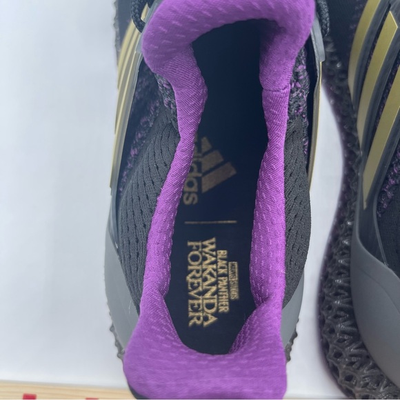 Adidas Ultra 4D Running Shoes HQ0949 Black Panther Marvel Men’s Sz 8.5 NWT RARE - Picture 7 of 11
